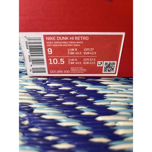 Nike Dunk HI Retro Australia Noble Green / White DD1399 300 Men's Size 9